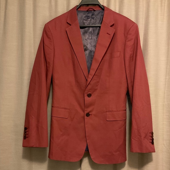 Alton Lane Black Label Raspberry Fitted Suit Coat - Picture 12 of 16